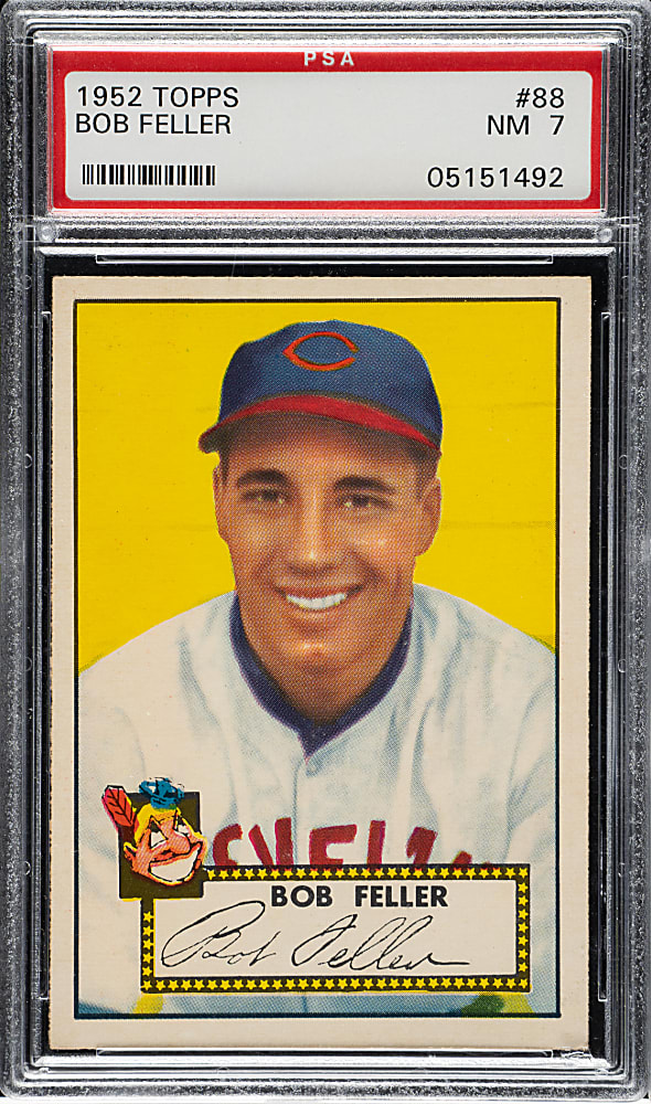 1952 Topps #88 Bob Feller PSA NM 7