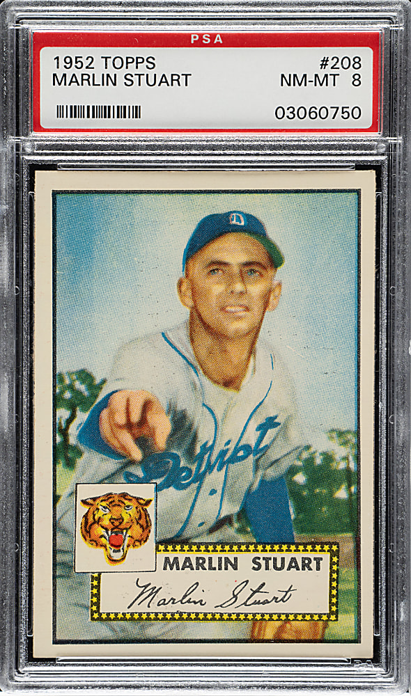 1952 Topps #208 Marlin Stuart PSA NM-MT 8