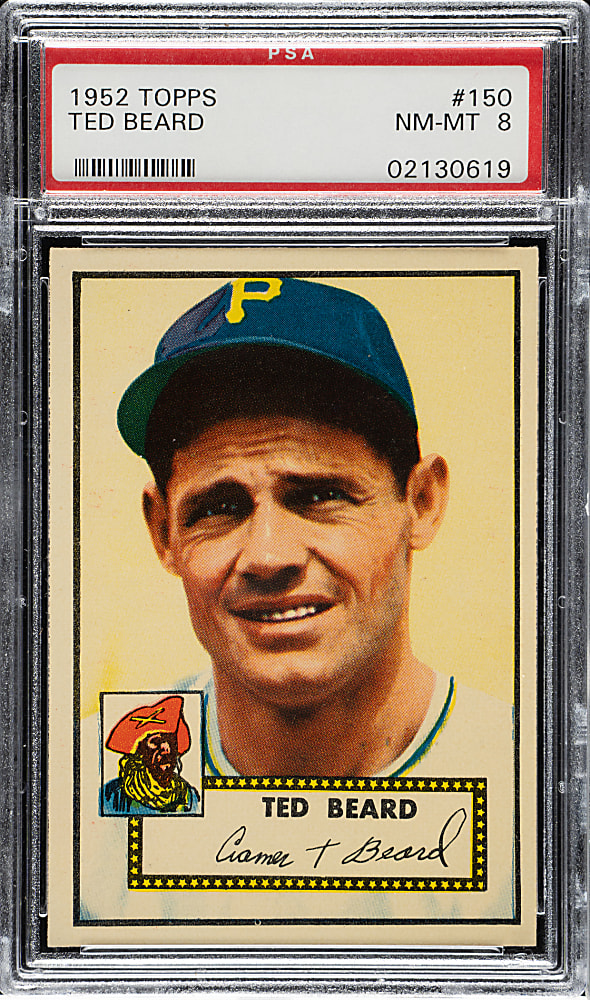 1952 Topps #150 Ted Beard PSA NM-MT 8