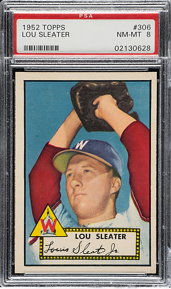1952 Topps #306 Lou Sleater PSA NM-MT 8