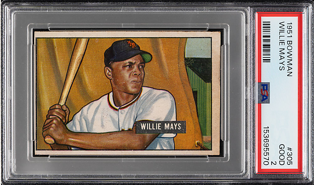 1951 Bowman #305 Willie Mays Rookie PSA GOOD 2