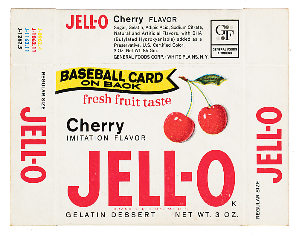 1963 Jell-O Complete Box #117 Tommy Davis
