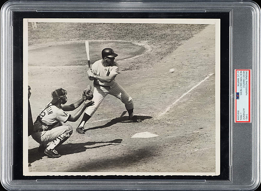 Circa 1960s Mickey Mantle Original New York Daily News Photograph PSA/DNA Type I