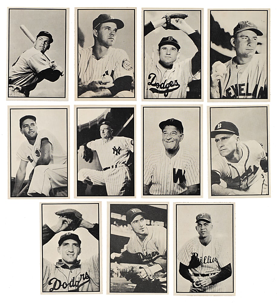 1953 Bowman Black & White Near-Complete Set (63/64) Including 16 PSA-Graded Cards