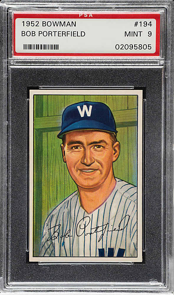 1952 Bowman #194 Bob Porterfield PSA MINT 9