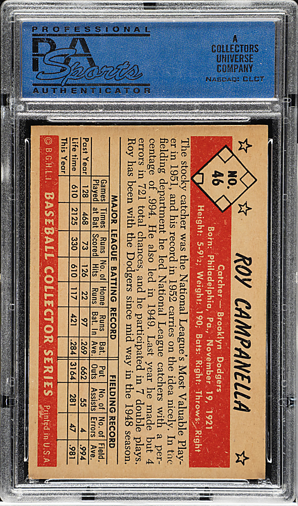 1953 Bowman Color #46 Roy Campanella PSA NM-MT 8