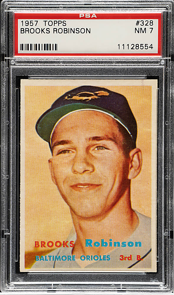 1957 Topps #328 Brooks Robinson Rookie PSA NM 7