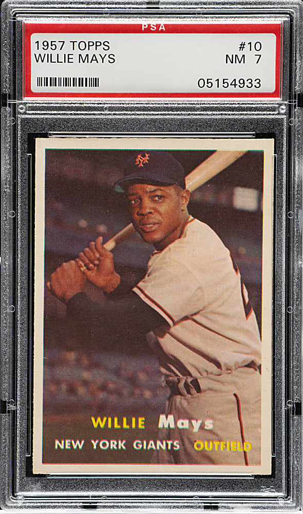 1957 Topps #10 Willie Mays PSA NM 7