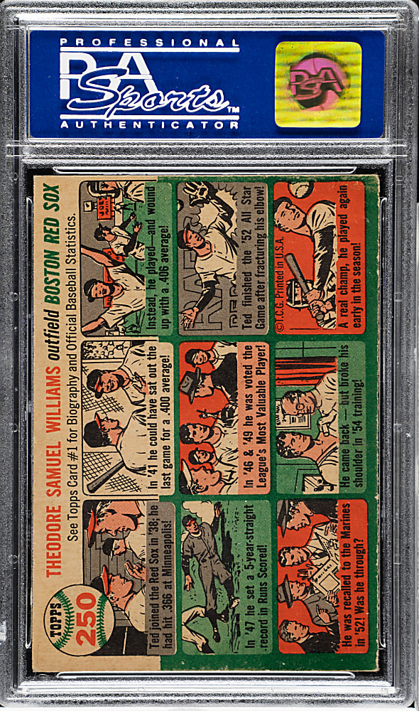 1954 Topps #250 Ted Williams PSA NM 7