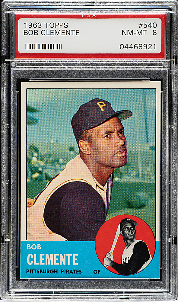 1963 Topps #540 Roberto Clemente PSA NM-MT 8