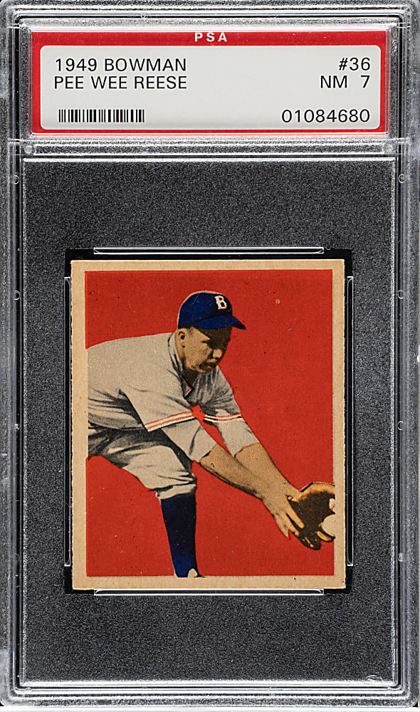 1949 Bowman #36 Pee Wee Reese PSA NM 7