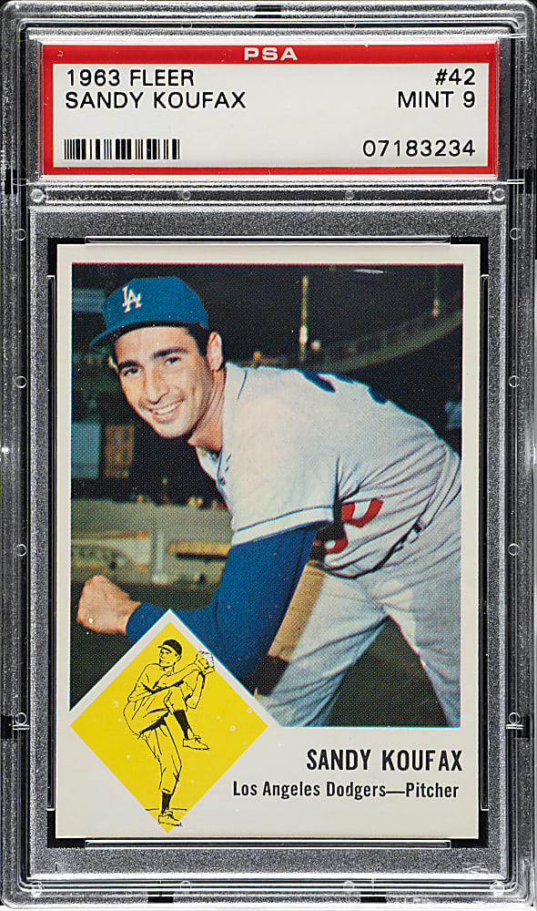 1963 Fleer #42 Sandy Koufax PSA MINT 9