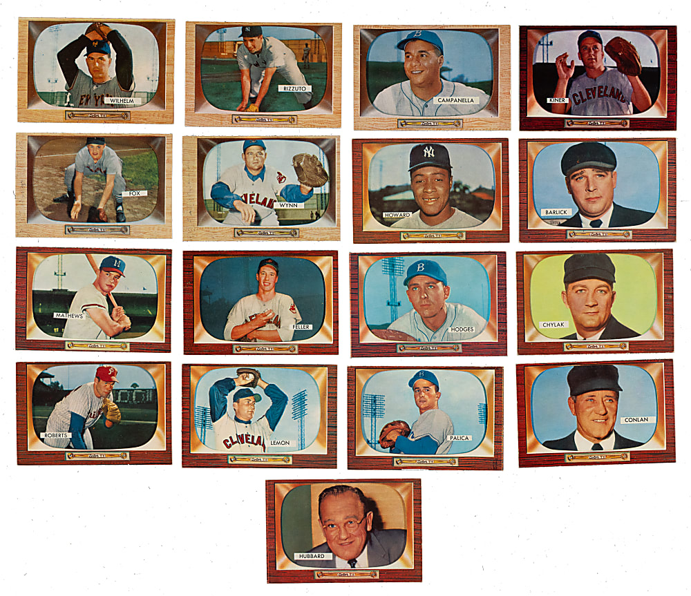 1955 Bowman Near-Complete Master Set (322/326) Including 36 PSA- and SGC-Graded Cards