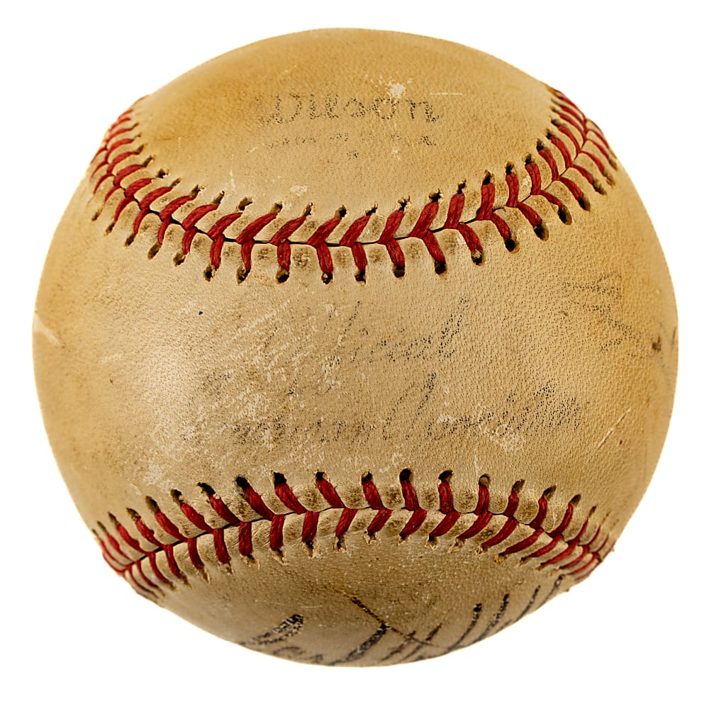 Circa 1945 Babe Ruth and Carl Hubbell Dual-Signed Baseball - JSA