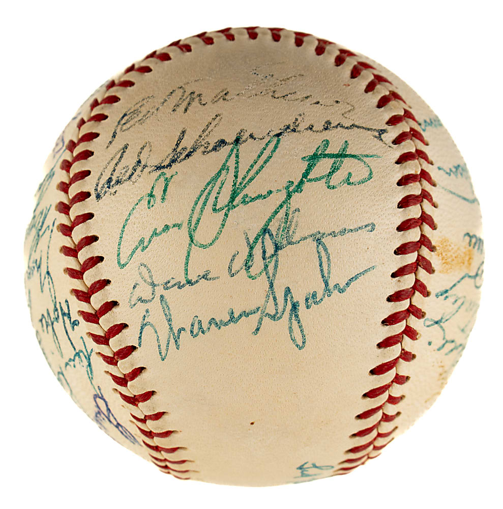1953 National League All-Star Team-Signed Baseball with Jackie Robinson and Roy Campanella - JSA