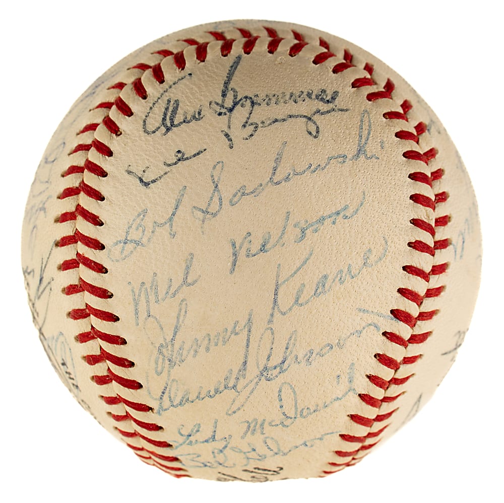 1960 St. Louis Cardinals Team-Signed Baseball with Bob Gibson and Stan Musial