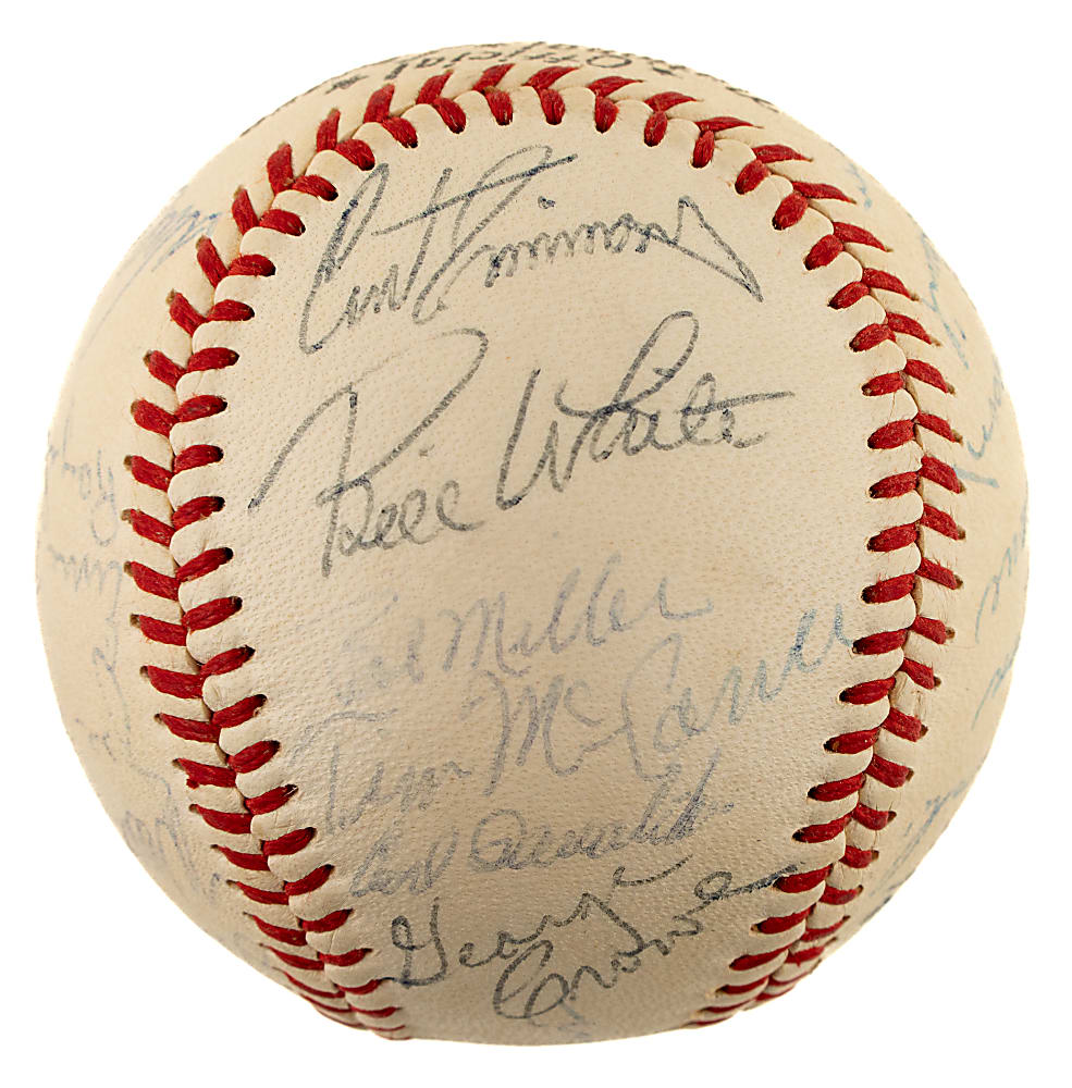 1960 St. Louis Cardinals Team-Signed Baseball with Bob Gibson and Stan Musial