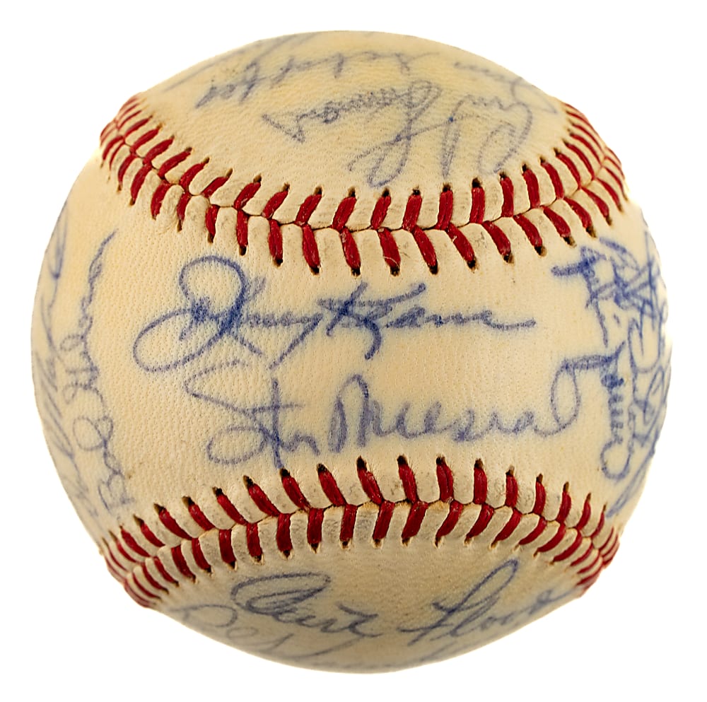 1962 St. Louis Cardinals Team-Signed Baseball with Bob Gibson and Stan Musial