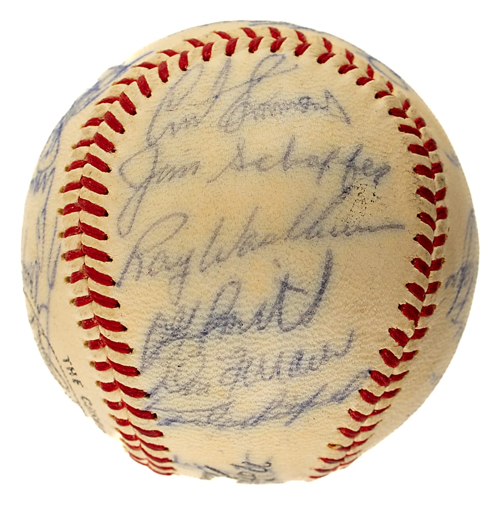 1962 St. Louis Cardinals Team-Signed Baseball with Bob Gibson and Stan Musial