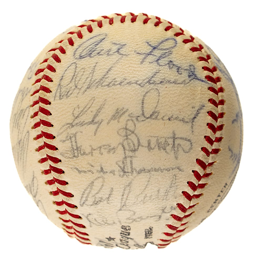 1962 St. Louis Cardinals Team-Signed Baseball with Bob Gibson and Stan Musial