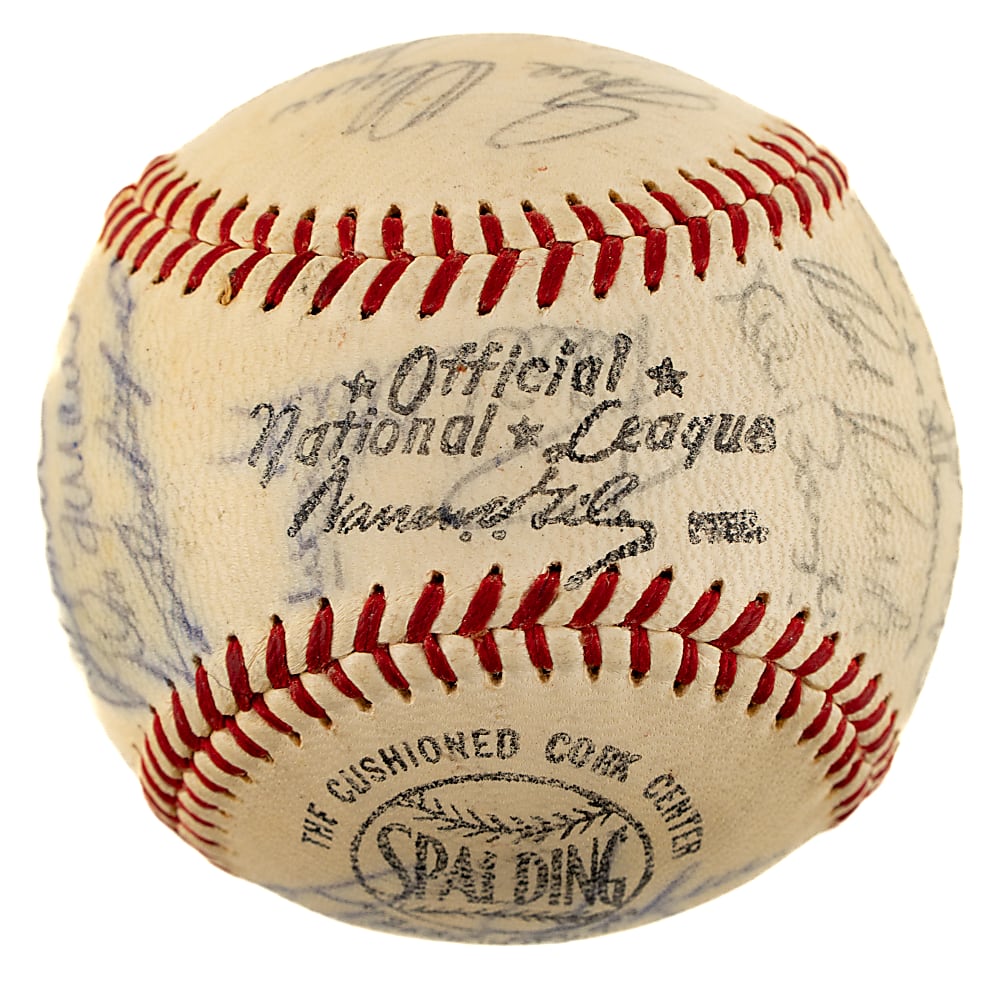 1962 St. Louis Cardinals Team-Signed Baseball with Bob Gibson and Stan Musial