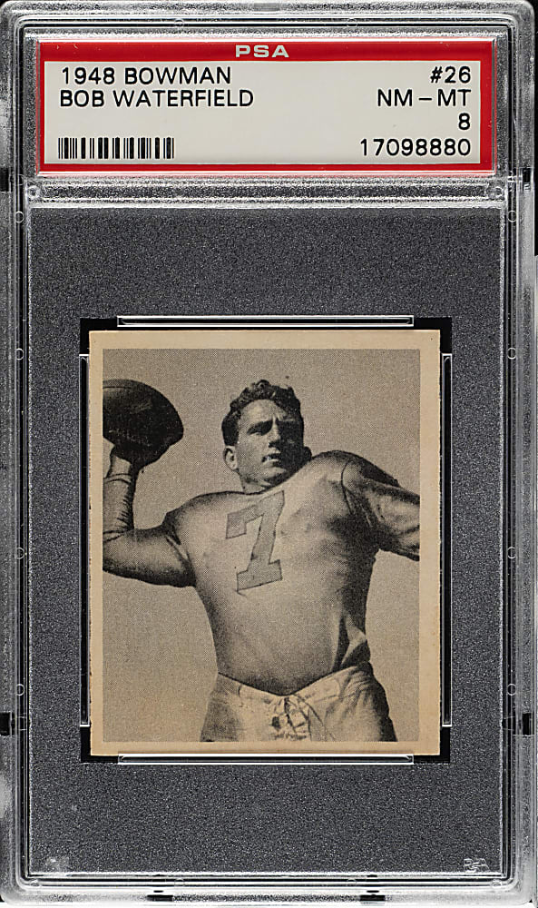 1948 Bowman Football #26 Bob Waterfield Rookie PSA NM-MT 8