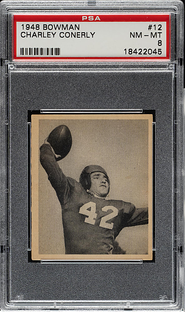 1948 Bowman Football #12 Charley Conerly Rookie PSA NM-MT 8