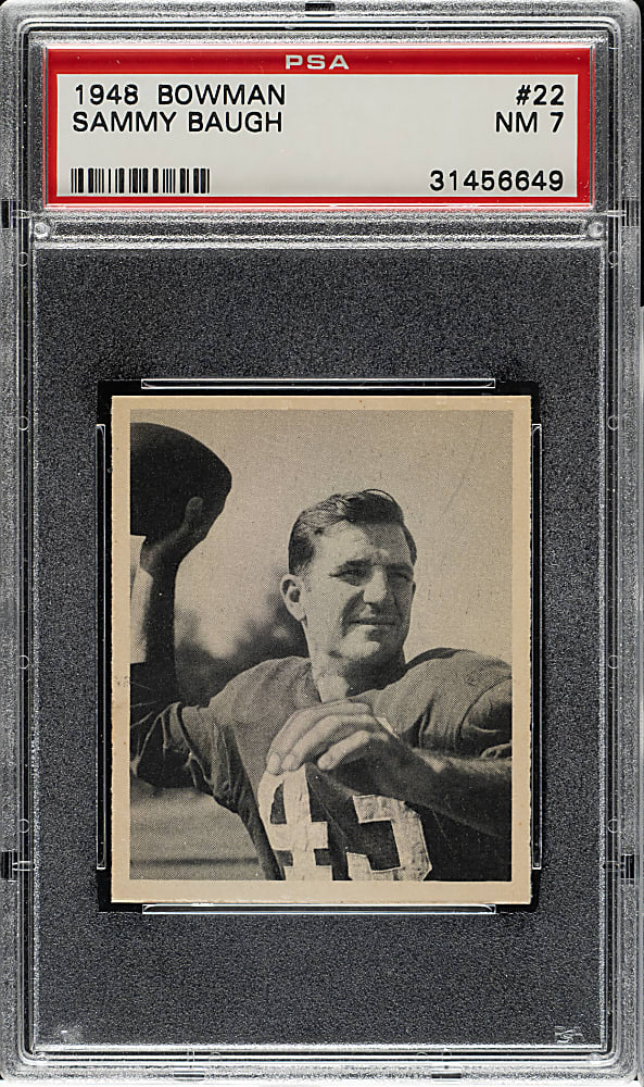 1948 Bowman Football #22 Sammy Baugh Rookie PSA NM 7