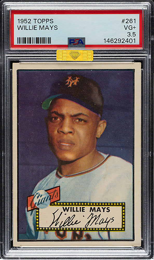 1952 Topps #261 Willie Mays PSA VG+ 3.5 (MBA Gold Diamond)