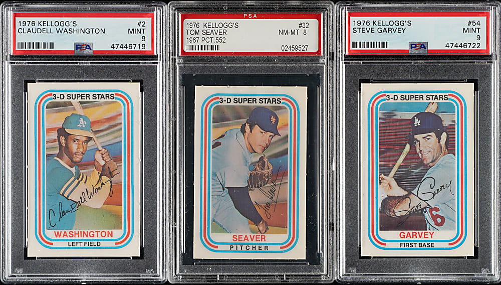 High-Grade 1976 to 1983 Kellogg's Complete Set Collection (7 Sets, 424 Cards)