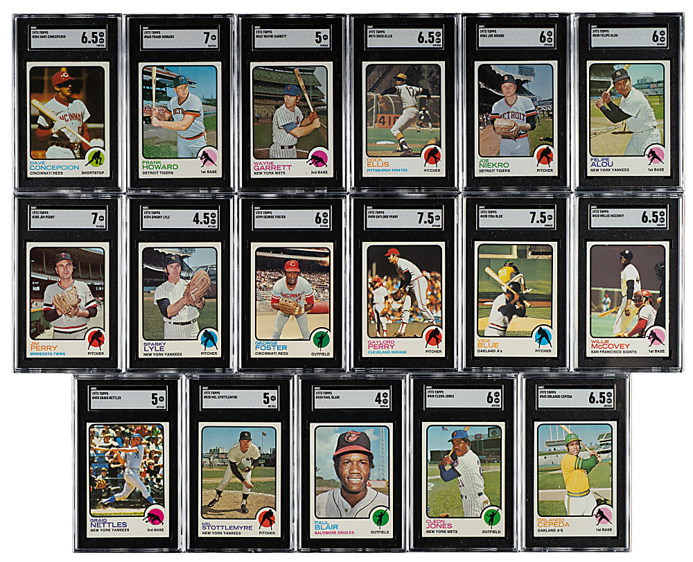 1973 Topps Complete Set (660) Including 57 SGC-Graded Cards