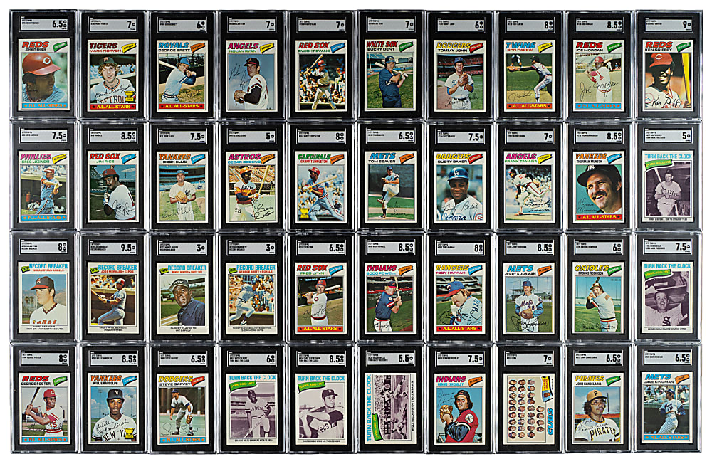 1977 Topps Complete Set (660) Including 50 SGC-Graded Cards