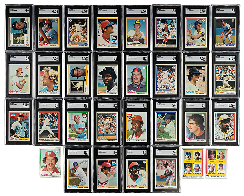 1978 Topps Complete Set (726) Including 32 SGC-Graded Cards