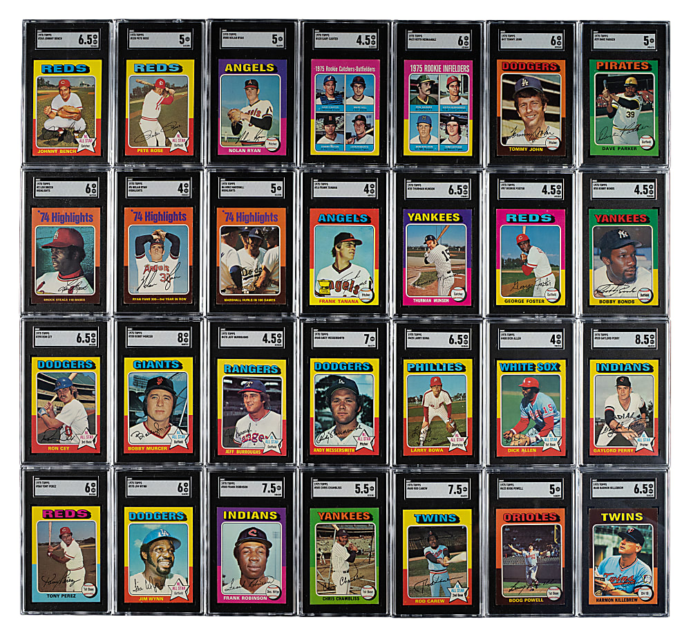 1975 Topps Complete Set (660) Including 32 SGC-Graded Cards