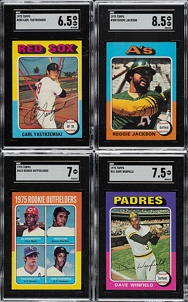 1975 Topps Near-Complete Set (659/660) Including 26 SGC- and PSA-Graded Cards