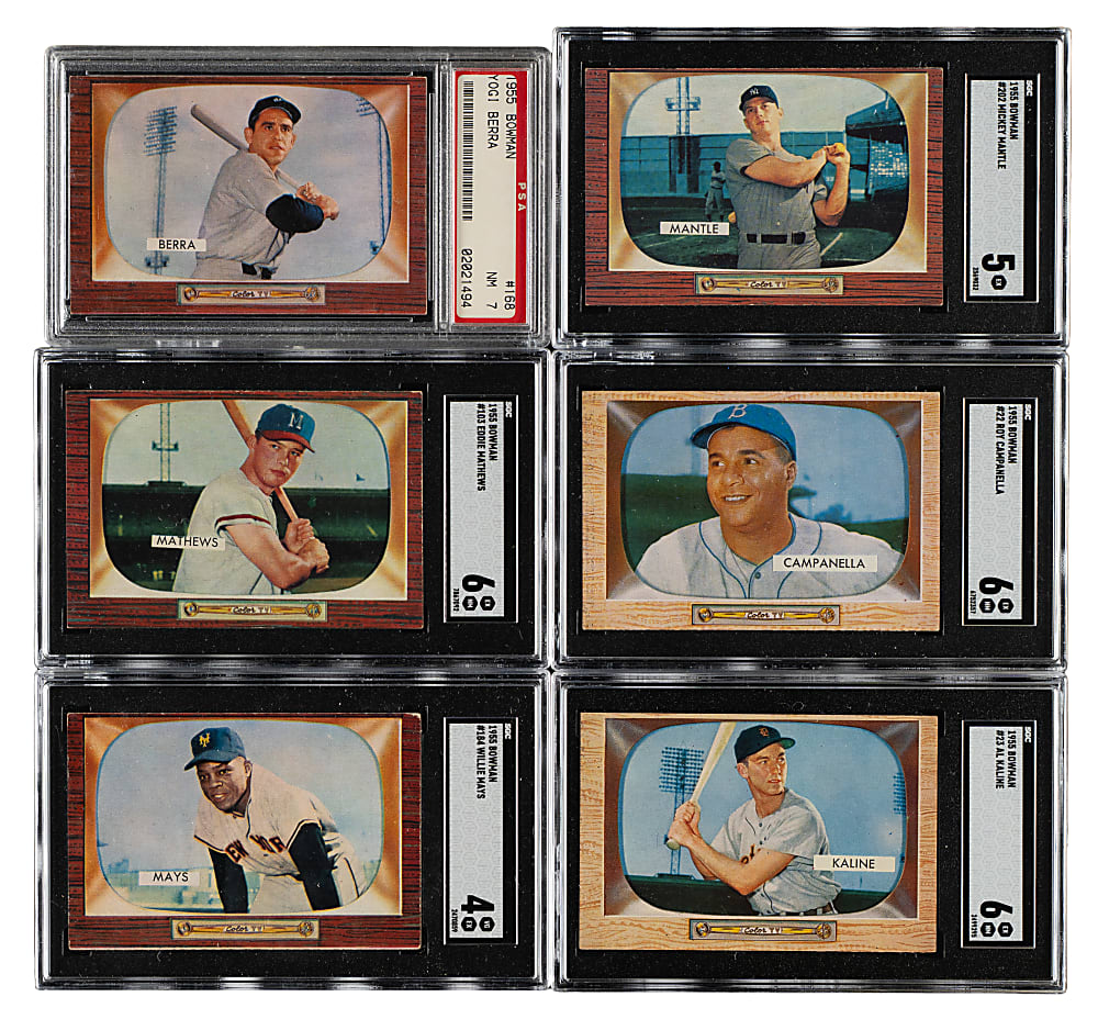 1955 Bowman PSA- and SGC-Graded Complete Set (320)