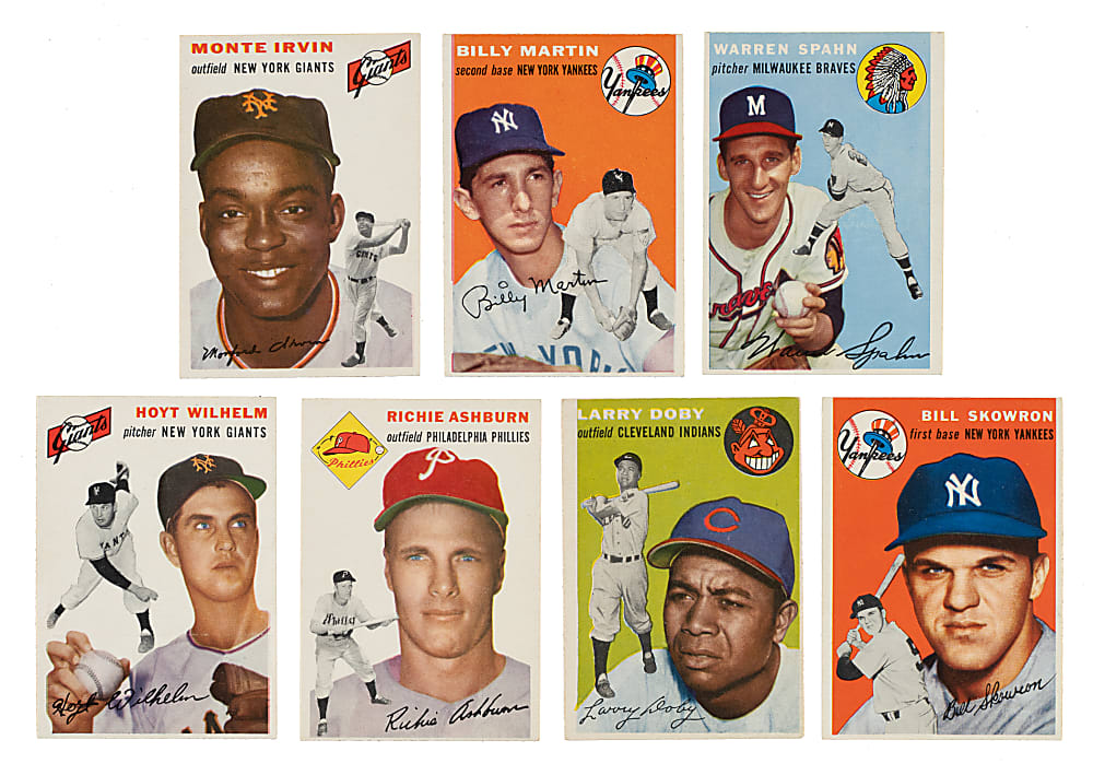 1954 Topps Near-Complete Set (233/250) Including 18 PSA- and SGC-Graded Cards