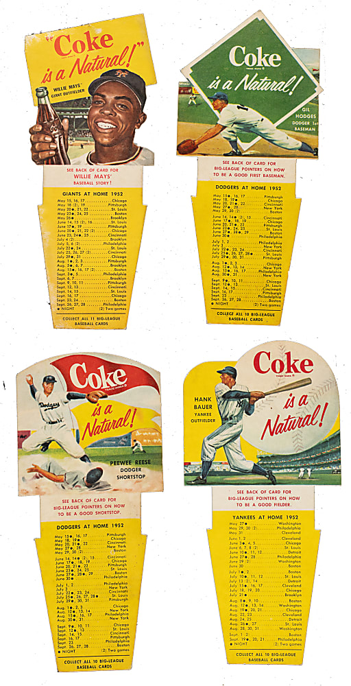 1952 Coca-Cola Playing Tips Complete Set (10) Plus Willie Mays Test Card