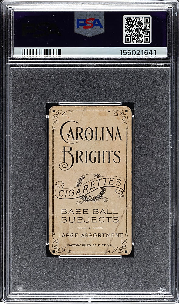 Newly Discovered 1909-1911 T206 Ty Cobb Portrait Red Background PSA POOR 1 - Carolina Brights Back