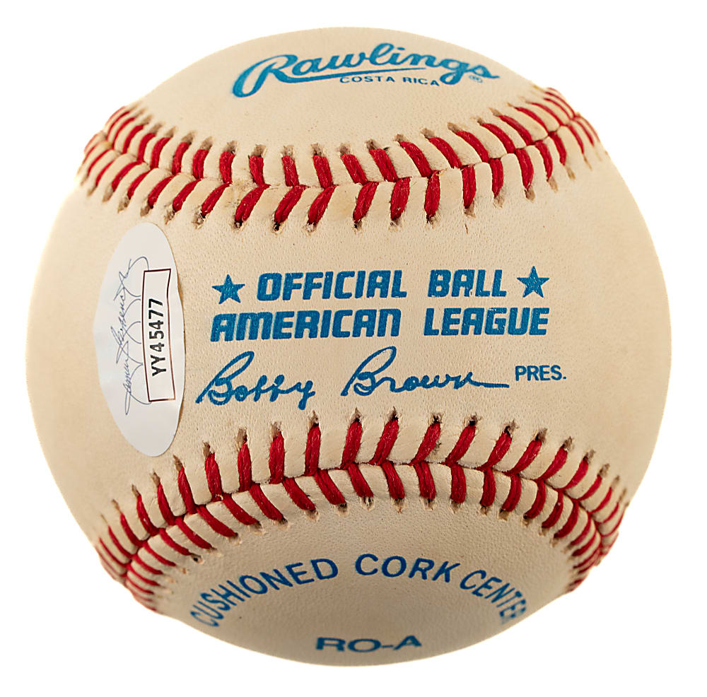 Mickey Mantle Single-Signed Baseball with "NO. 7" Inscription - JSA