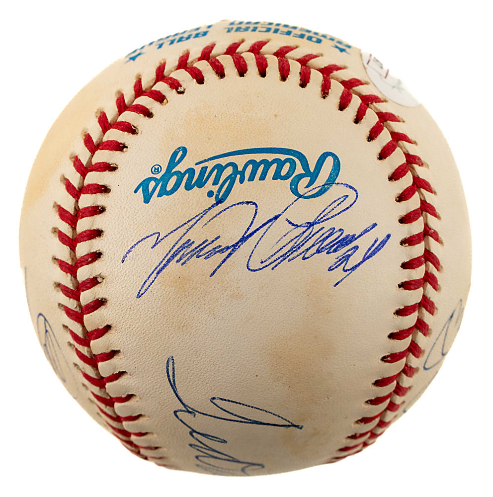 Triple Crown Winners Multi-Signed Baseball with Mantle, Williams, Robinson, Cabrera, and Yastrzemski - JSA