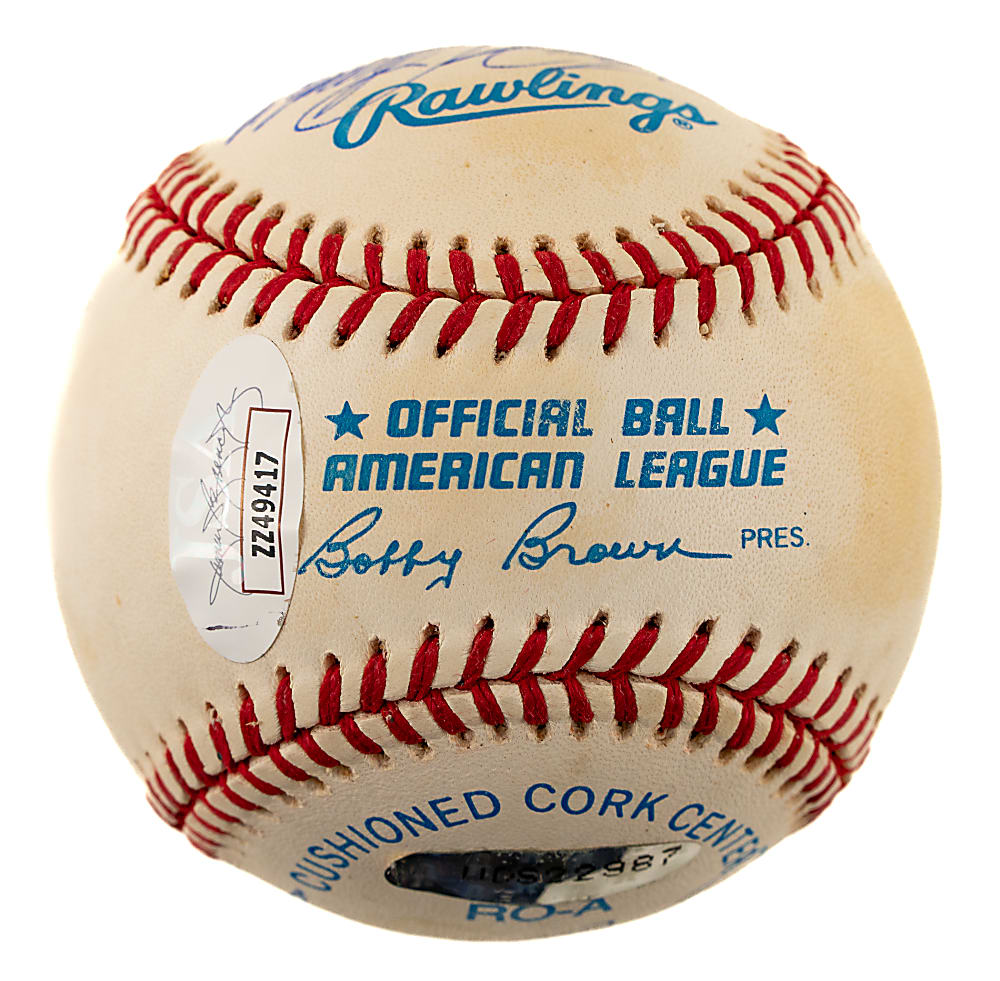 Triple Crown Winners Multi-Signed Baseball with Mantle, Williams, Robinson, Cabrera, and Yastrzemski - JSA