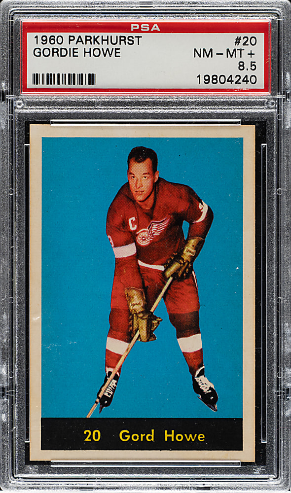 1960-1961 Parkhurst Hockey #20 Gordie Howe PSA NM-MT+ 8.5