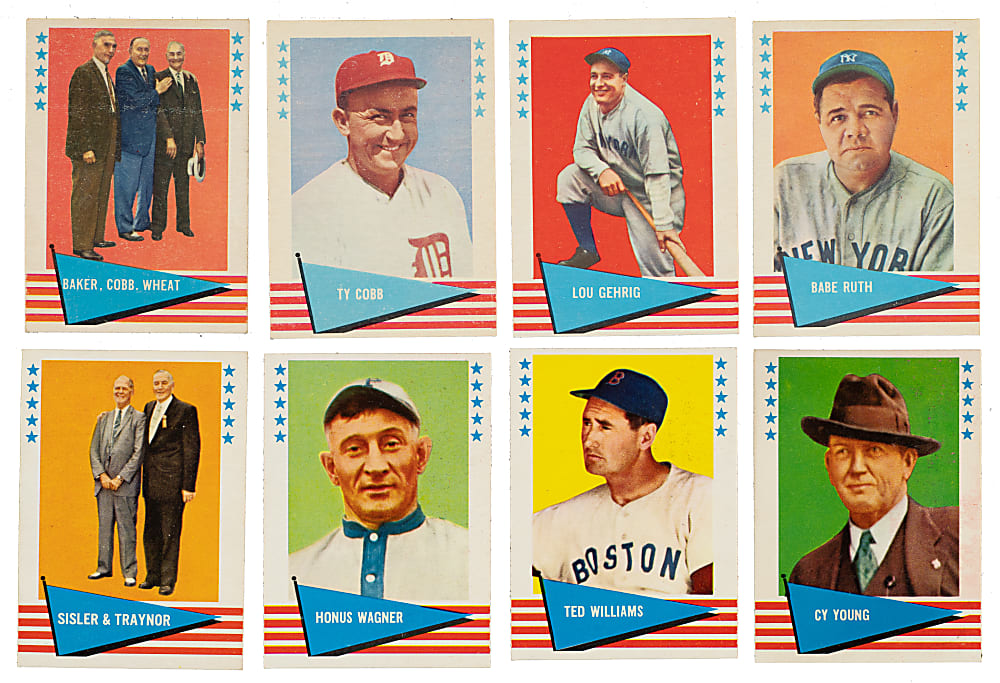 1961-1962 Fleer All-Time Greats Complete Set (154) Including 74 PSA- and SGC-Graded Cards