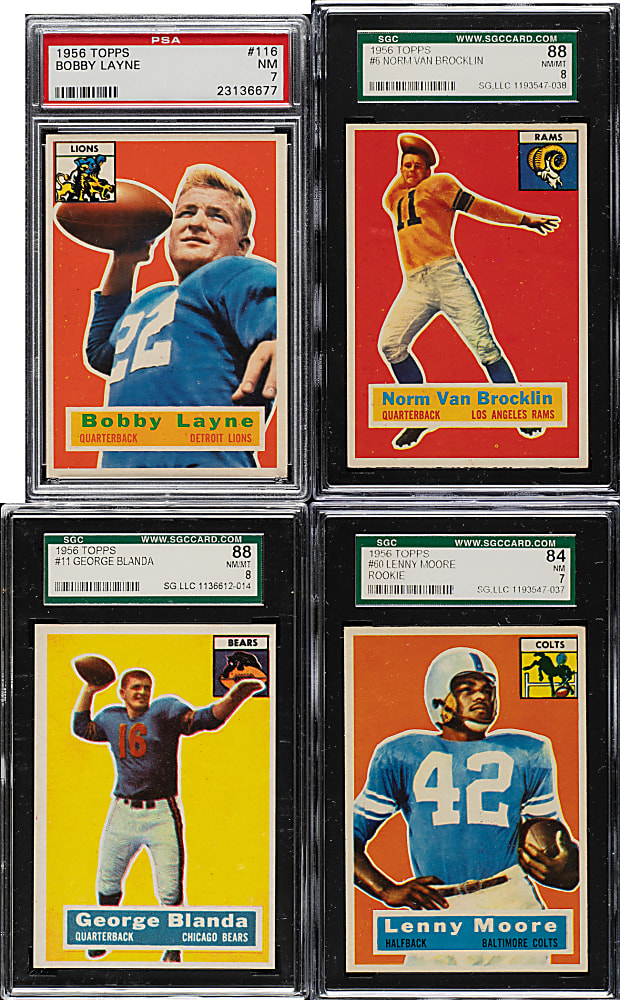 1956 Topps Football Complete Set (120) Including 22 PSA- and SGC-Graded Cards