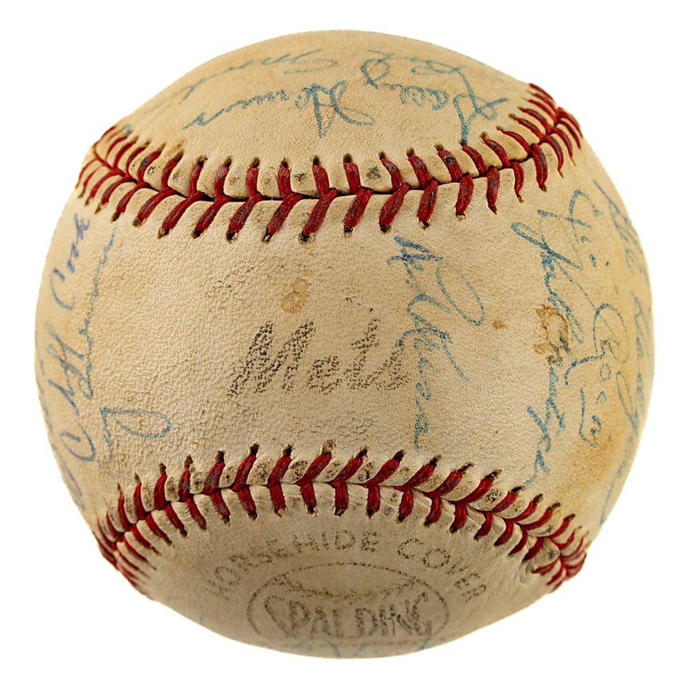 1962 New York Mets Team-Signed Baseball with Gil Hodges - Inaugural Season - JSA