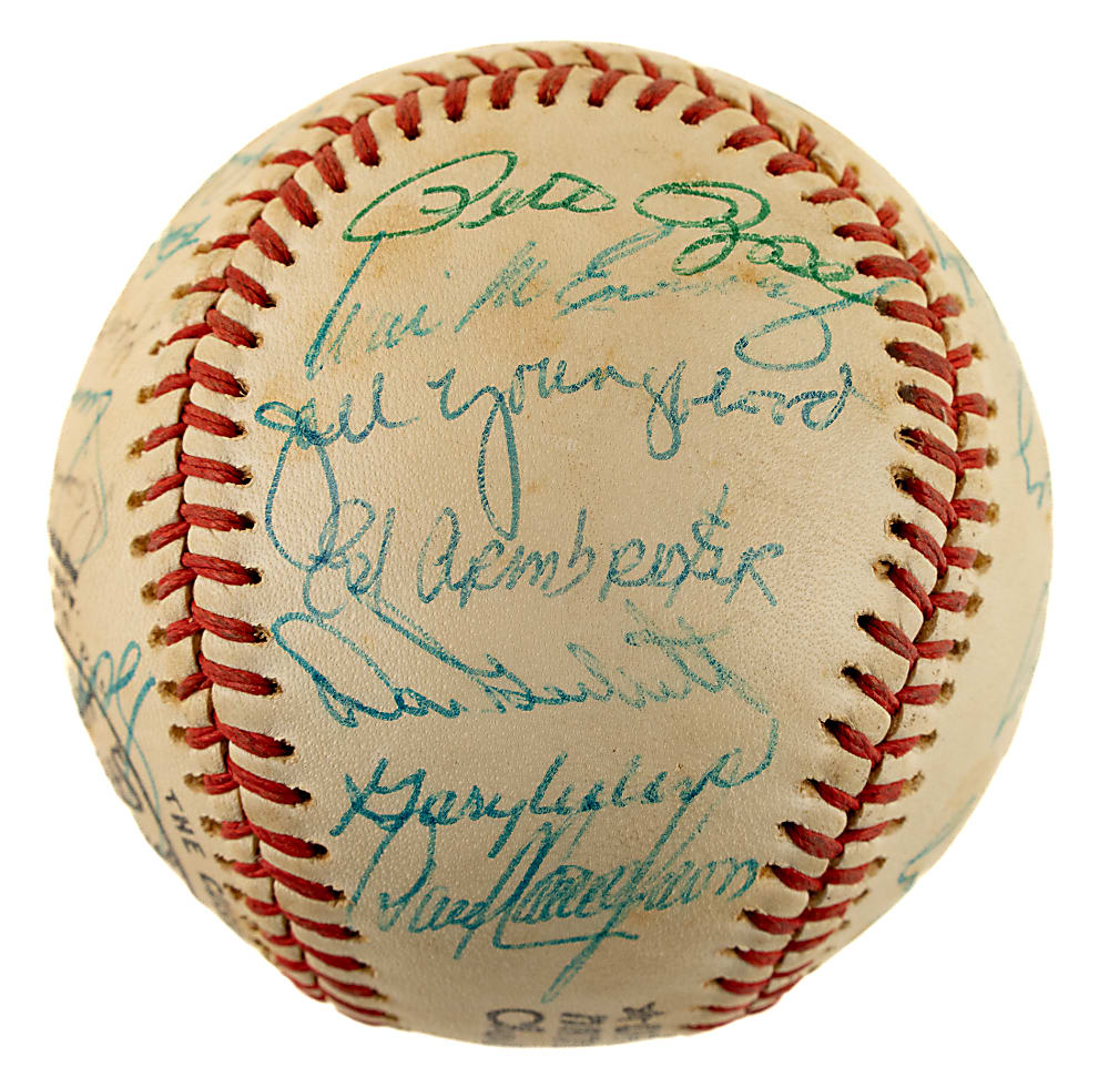 1976 Cincinnati Reds World Champions Team-Signed Baseball with Johnny Bench and Pete Rose