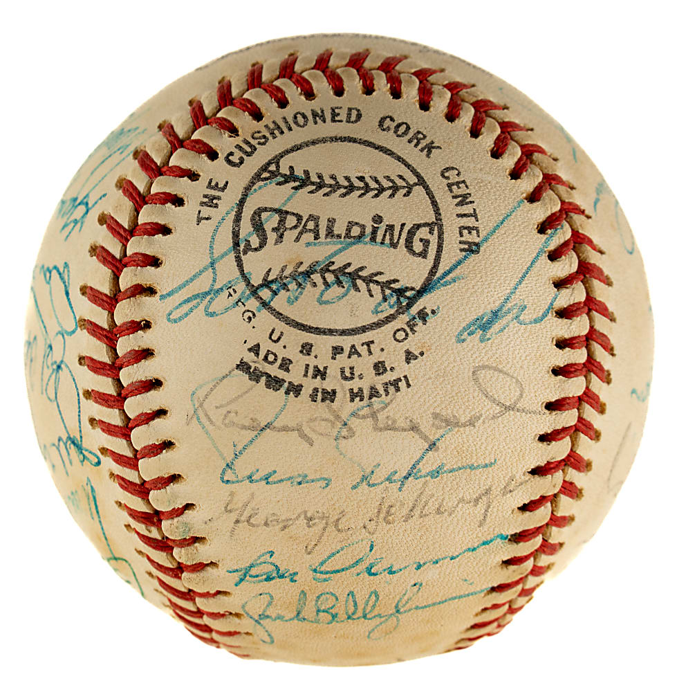 1976 Cincinnati Reds World Champions Team-Signed Baseball with Johnny Bench and Pete Rose