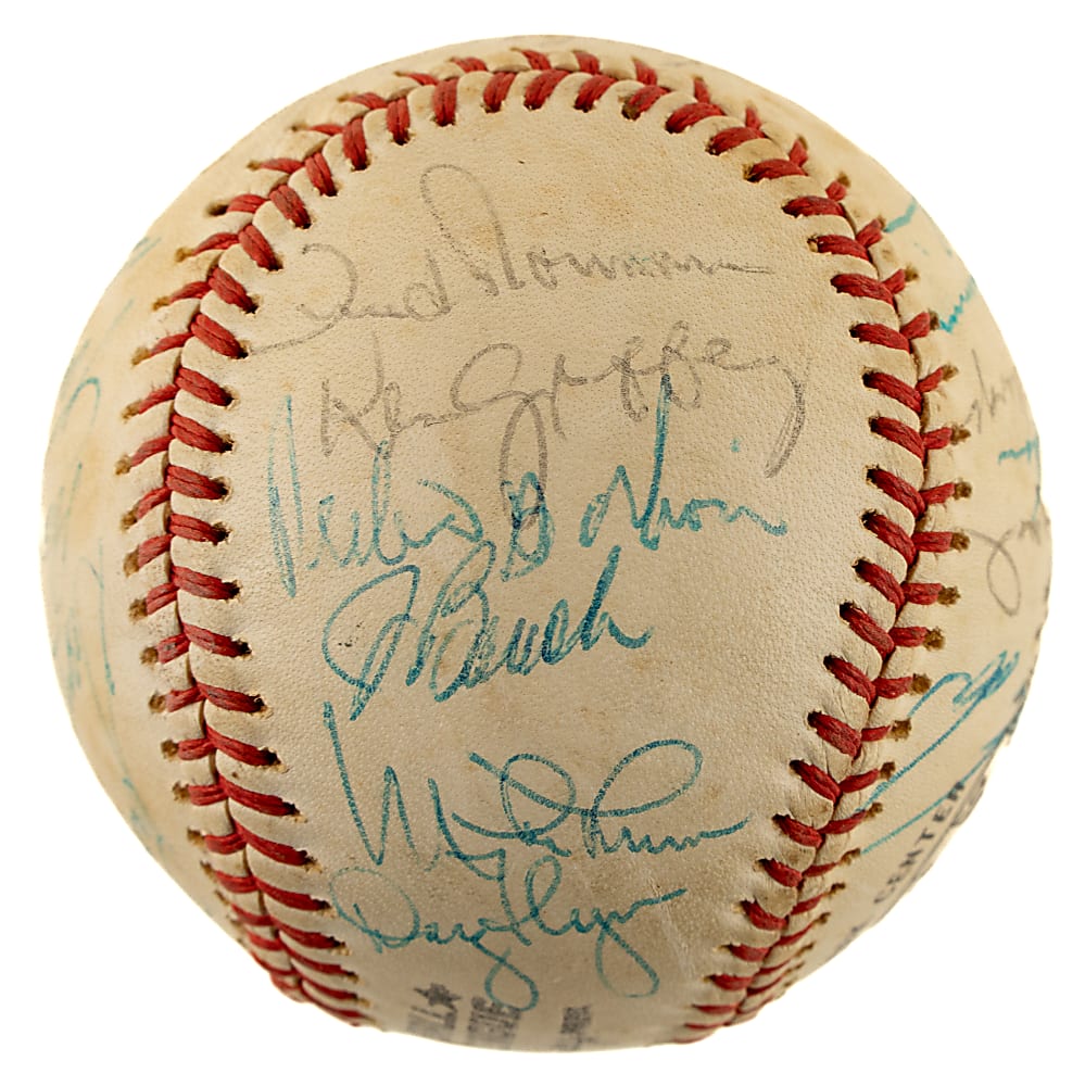 1976 Cincinnati Reds World Champions Team-Signed Baseball with Johnny Bench and Pete Rose