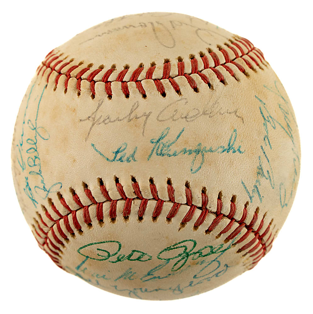 1976 Cincinnati Reds World Champions Team-Signed Baseball with Johnny Bench and Pete Rose